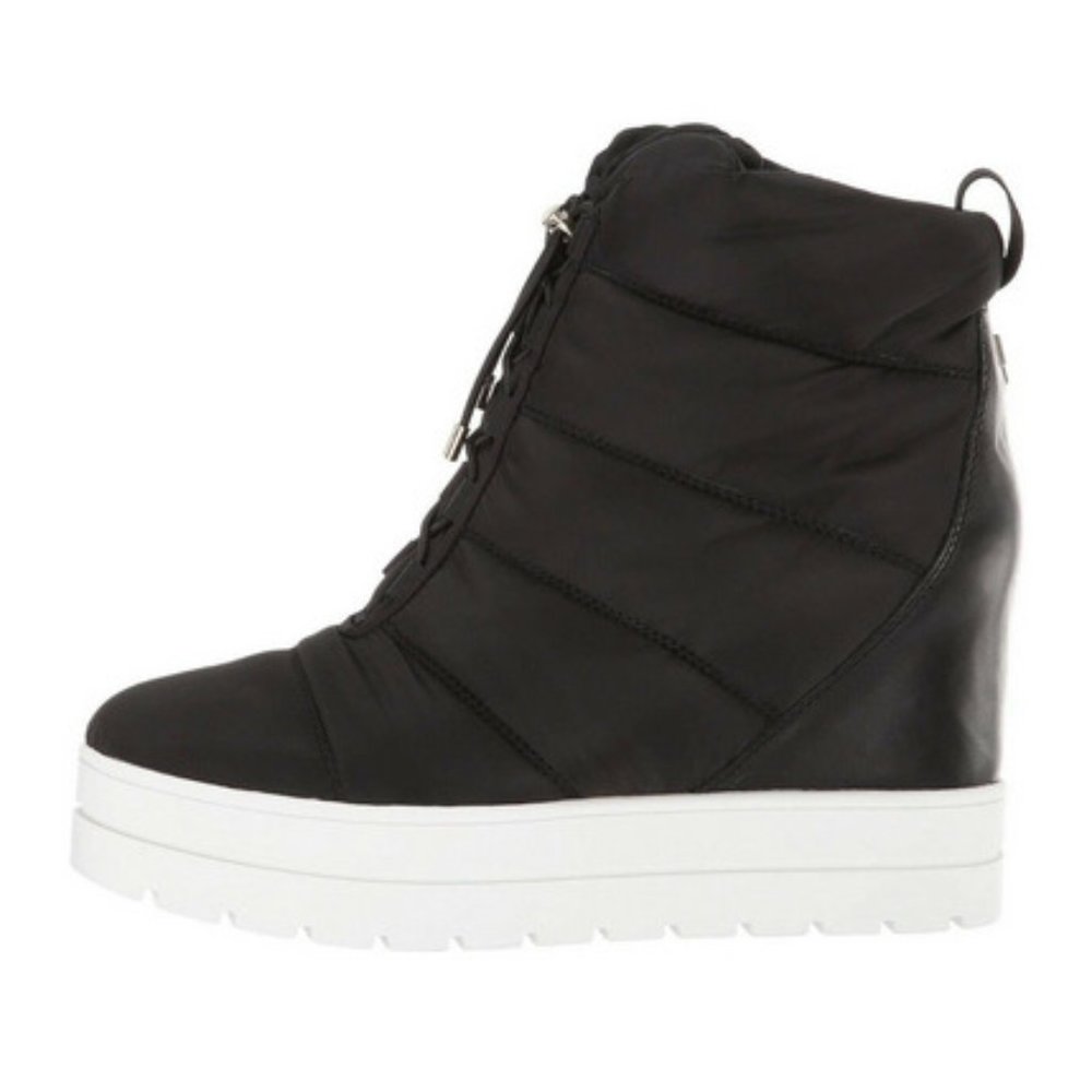 Donna Karan Zeni Black Wedge Boot
